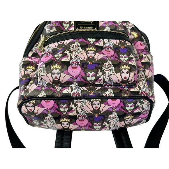 DISNEY LOUNGEFLY Villains Mini Backpack Ursula Cruella Maleficent Evil Queen Bag - Picture 3 of 13